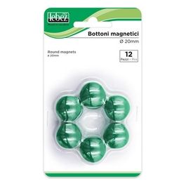 Bottoni Magnetici 20mm 12 Pezzi Verde