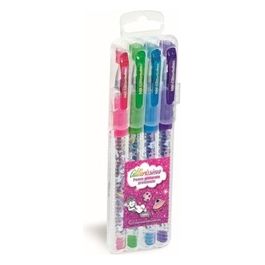 Lebez Confezione 4 Penne Gel Glitterate Unicorno