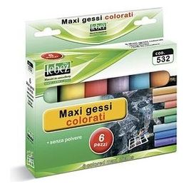 Lebez Confezione 6 Maxi Gessi Colorati