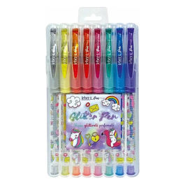 Lebez Confezione 8 Penne Gel Glitterate Unicorno