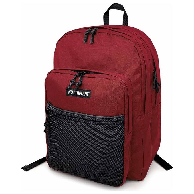 Lebez 81220 Northpoint Maxi Zaino scolastico 4 scomparti Poliestere extra strong colore Borgogna