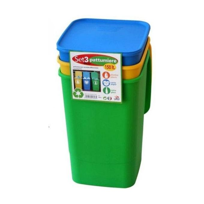 Image of Lega Pattumiera Eco Smart 3 Pezzi 50Lt