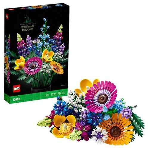 Icons 10313 Bouquet Fiori Selvatici Finti con Papaveri e Lavanda Artificiali, Idea Regalo Adulti, Botanical Collection