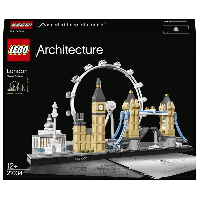 LEGO Architecture 21034 Londra, con London Eye, Big Ben e Tower Bridge, Modellismo Monumenti, Set da Collezione, Idea Regalo