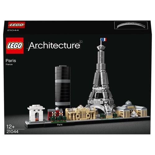 LEGO Architecture 21044 Parigi, con Torre Eiffel e Museo del Louvre, Modellismo Monumenti, Set da Collezione Skyline