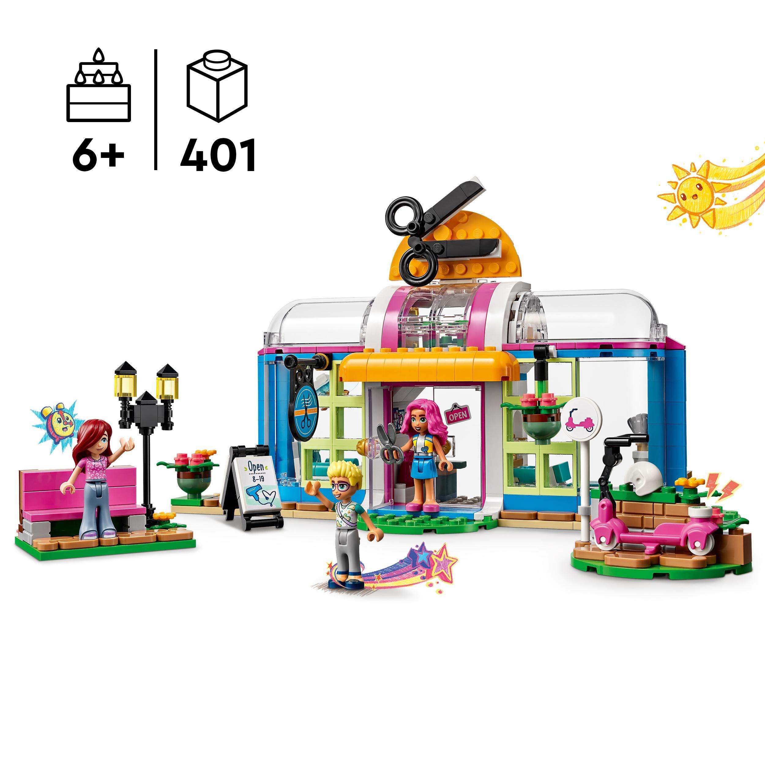 Lego friends 41743 parrucchiere, giocattoli con mini bamboline, capelli ed  espressioni facciali cambiabili, giochi per bambini - Toys Center