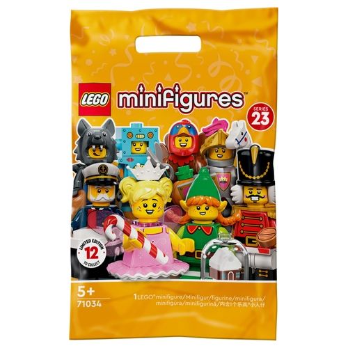 LEGO 71034 Minifigures Serie 23 Set Bustine in Edizione Limitata 2022 Collezione con 1 di 12 Personaggi a Caso con Elfo Renna e Accessori Originali