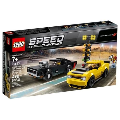 LEGO Speed Champions 2018 Dodge Challenger Srt Demon E 1970 Dodge Charger R/T 75893