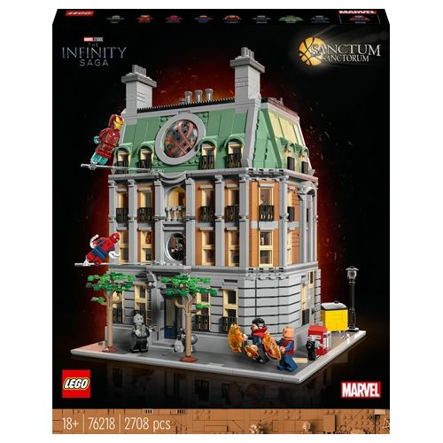 LEGO Marvel 76218 Sanctum Sanctorum, Modellino da Costruire Modulare a 3 piani, Minifigure di Doctor Strange e Iron Man