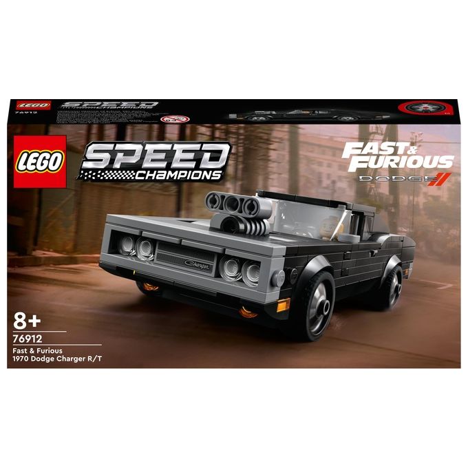 LEGO 76912 Speed Champions Fast e Furious 1970 Dodge Charger R/T Modellino di Auto Giocattolo con Minifigure di Dominic Toretto Set da Collezione