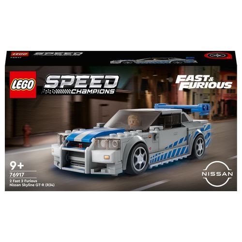 LEGO Speed Champions 76917 2 Fast 2 Furious Nissan Skyline GT-R (R34) Macchina Giocattolo da Collezione 2023, Giochi per Bambini