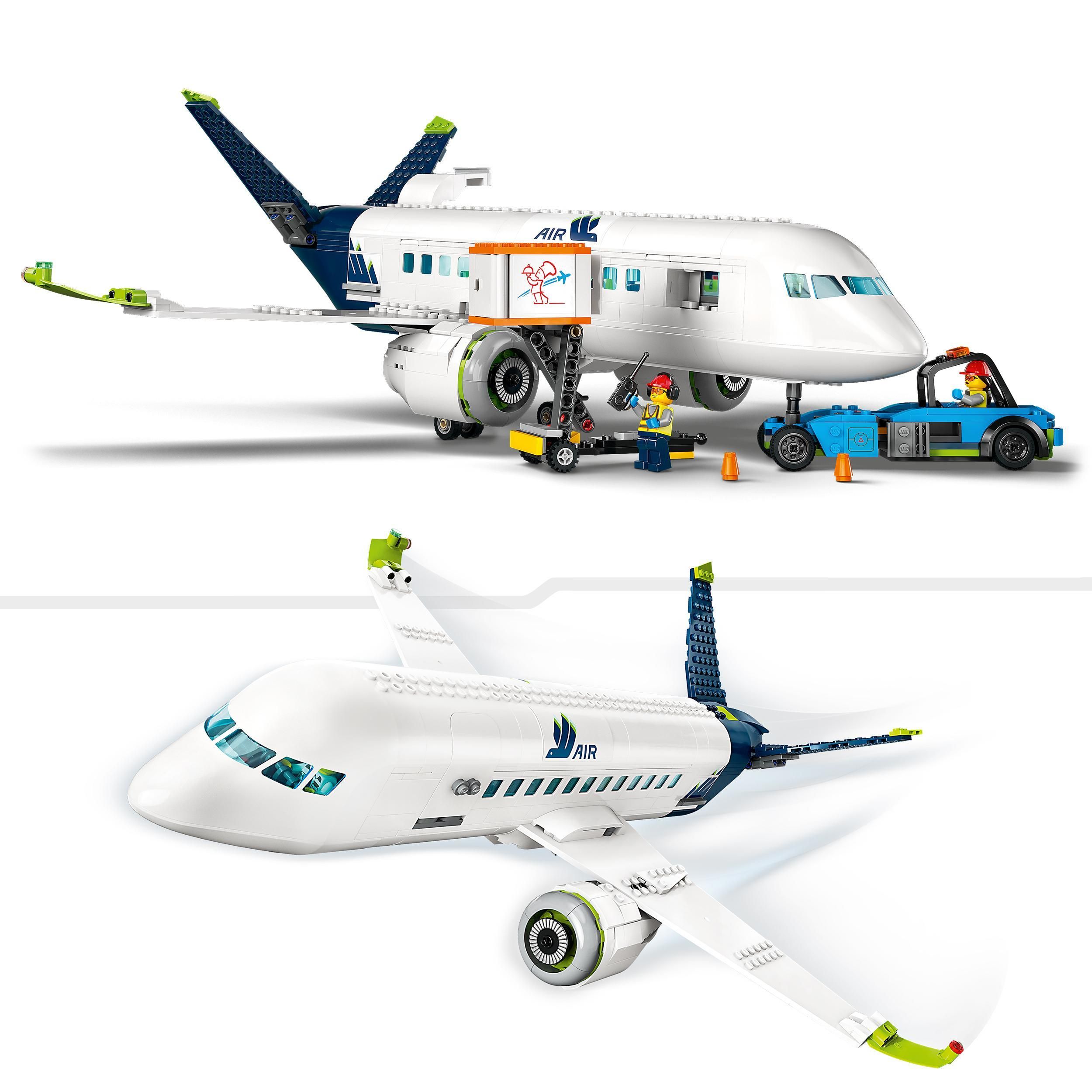 LEGO City 60367 Aereo Passeggeri, Modellino di Aeroplano Giocattolo da  Costruire con 9 Minifigure e Veicoli dell'Aeroporto