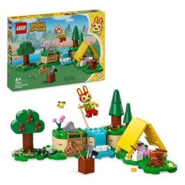 Animal Crossing 77047 Bonny in Campeggio, Giochi Creativi per Bambini 6+ con Coniglietto Giocattolo e Tenda da Costruire