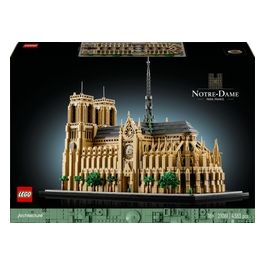 LEGO Architecture Notre-Dame de Paris Kit Modellismo per Adulti da Costruire Modellino di Monumento da Collezione Gadget Regalo di Compleanno per Mamma Papà Amanti della Storia 21061