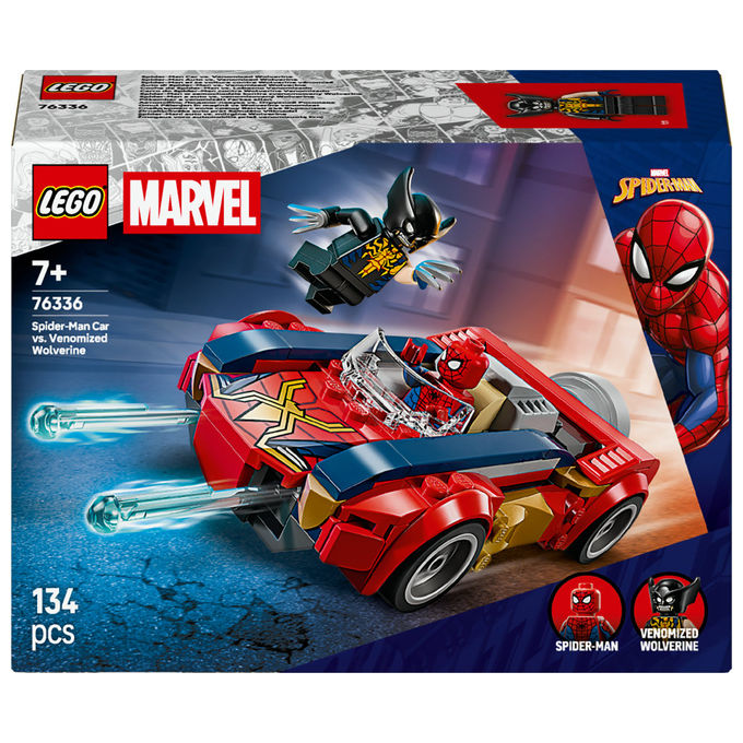 Lego Auto di Spider-Man vs Venomized Wolverine Giocattolo costruibile Multicolore 134 pz