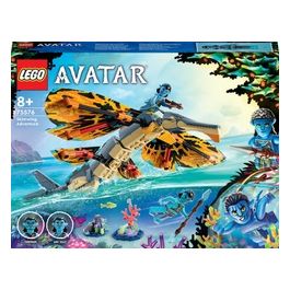 LEGO Avatar 75576 L'Avventura di Skimwing con Jake Sully e Tonowari, Animale Giocattolo, Scenario di Pandora La Via dell'Acqua