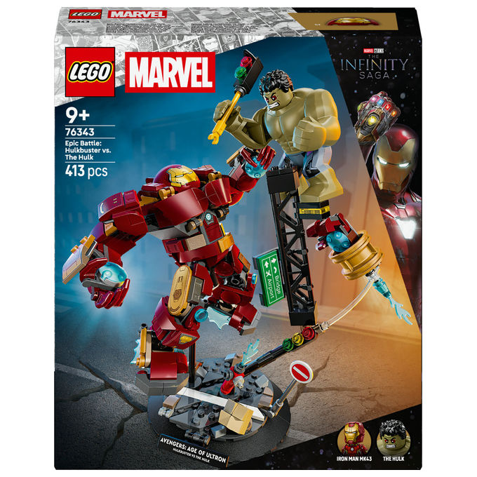 Lego Battaglia Epica Hulkbuster vs The Hulk Set Costruzioni Marvel 413 Pezzi