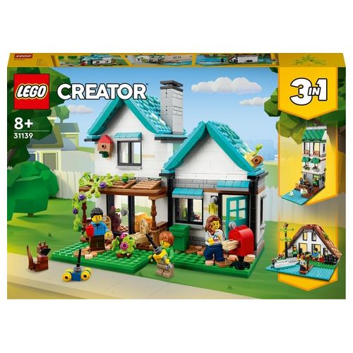 LEGO Creator 31139 Casa Accogliente, Modellino da Costruire di Case Giocattolo 3 in 1, Idea Regalo per Bambini