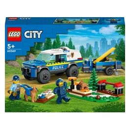 LEGO City 60369 Addestramento Cinofilo Mobile con SUV Macchina Polizia Giocattolo e Rimorchio, 2 Animali, Giochi per Bambini