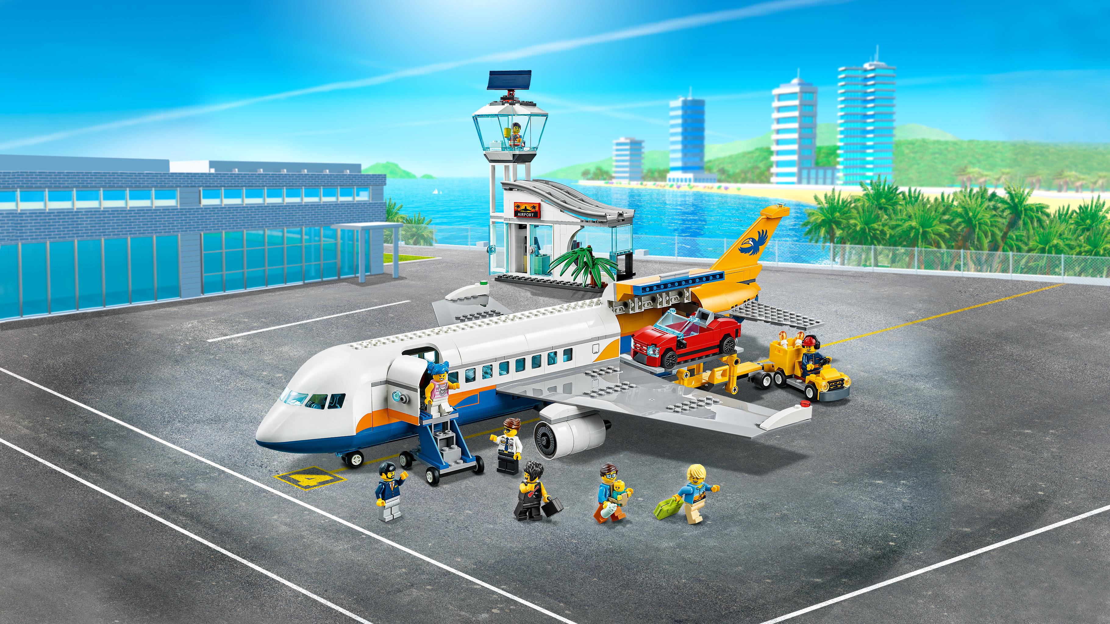 LEGO City 60262 Aereo Passeggeri, Set Terminal e Camion Giocattolo