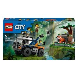LEGO City Fuoristrada dell'Esploratore della Giungla Camion Giocattolo da Costruire con Minifigure Tigre e Grotta Giochi Creativi per Bambini e Bambine da 6 Anni Idee Regalo di Compleanno 60426
