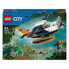 LEGO City Idrovolante dell'Esploratore della Giungla Aereo Giocattolo da Costruire con 2 Minifigure 3 Action Figure di Coccodrillo e una Rana Giochi Creativi per Bambini e Bambine da 6 Anni 60425