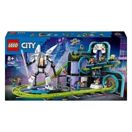 LEGO City Montagne Russe di Robot World Parco Giochi Avventura per Bambini e Bambine da 8 Anni in su da Costruire Giocattolo Creativo con Mech Snodabile Idea Regalo di Compleanno 60421