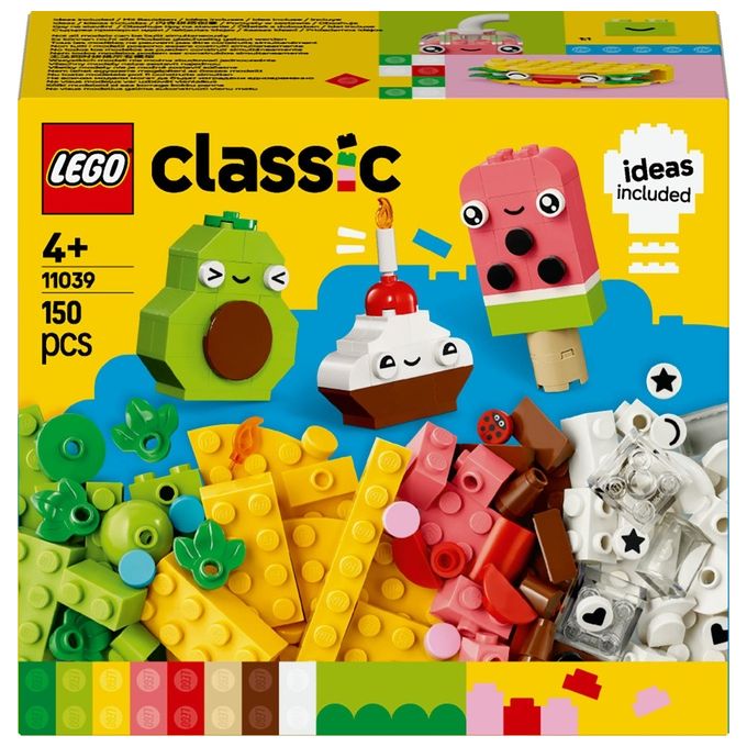LEGO Classic Alimenti Creativi Piccolo Set di Giochi di Fantasia per Bambini e Bambine da 4 Anni in su con Cibo Giocattolo in Plastica da Costruire e Ricostruire in Altre Forme Idea Regalo 11039