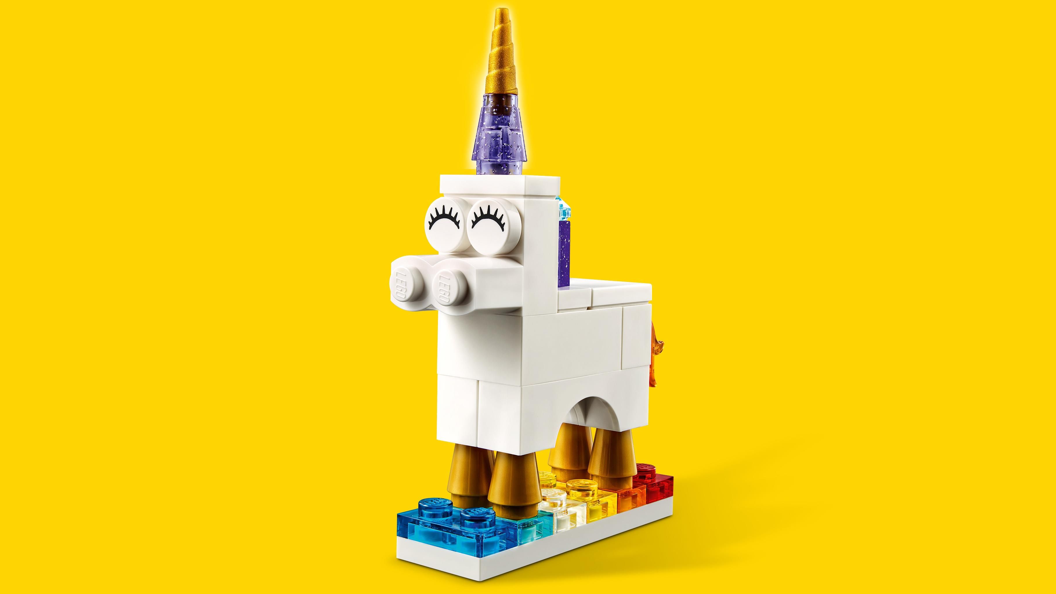 LEGO Classic 11013 Mattoncini Trasparenti Creativi, con Animali