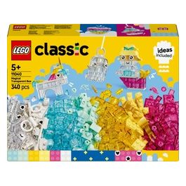 Classic Scatola Magica Trasparente - Mattoncini Colorati e Clip Portachiavi - Crea Unicorni Giocattolo Draghi Uccelli e altre Figure Kit Arti e Mestieri per Bambine e Bambini da 5 Anni - 11040