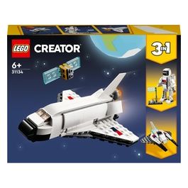 LEGO Creator 31134 Space Shuttle, Set 3 in1 con Astronauta e Astronave Giocattolo, Giochi per Bambini 6+ Idea Regalo Creativa