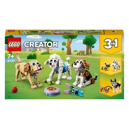 LEGO Creator 31137 Adorabili Cagnolini, Set 3 in 1 con Bassotto, Carlino, Barboncino e altri Animali, Giocattolo da Costruire