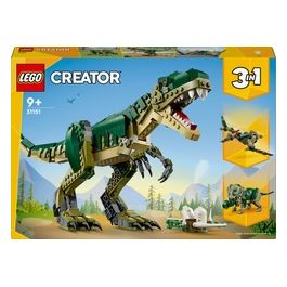 LEGO Creator 3 in 1 T. Rex Dinosauro Giocattolo Trasformabile in 3 Modellini Snodabili come Triceratopo e Pterodattilo Giochi per Bambini e Bambine da 9 Anni Idea Regalo di Compleanno 31151