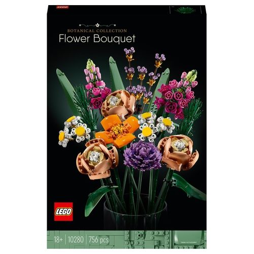 LEGO Icons 10280 Bouquet di Fiori, Piante Artificiali, Costruzione in Mattoncini, Decorazioni Casa, Hobby Creativi per Adulti