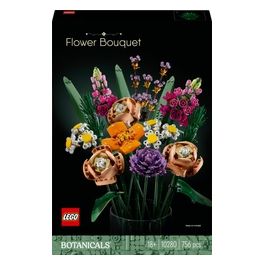 Icons 10280 Bouquet di Fiori, Piante Artificiali, Costruzione in Mattoncini, Decorazioni Casa, Hobby Creativi per Adulti