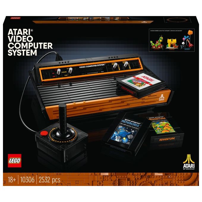 LEGO Icons 10306 Atari 2600, Set Costruzioni Retro Gaming Console per Adulti con Cartucce Videogiochi Anni '80, Idee Regalo