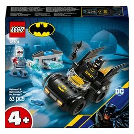 DC Batman e Batmobile Contro Mr. Freeze - Macchina Giocattolo del Supereroe con 2 Minifigure Accessori e Starter Brick per l'Auto Giochi per Bambini e Bambine da 4 Anni in su Idea Regalo 76301