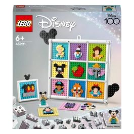 LEGO Disney 43221 100 Anni di Icone Disney, Set Arti e Mestieri con Personaggi, 72 Mosaici da Creare e Minifigure di Topolino