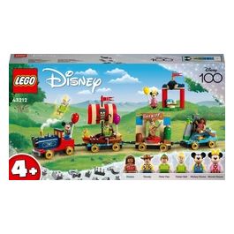 LEGO Disney 43212 Treno delle Celebrazioni Disney 100° Anniversario con Carri Giocattolo e Figure di Topolino e Minnie