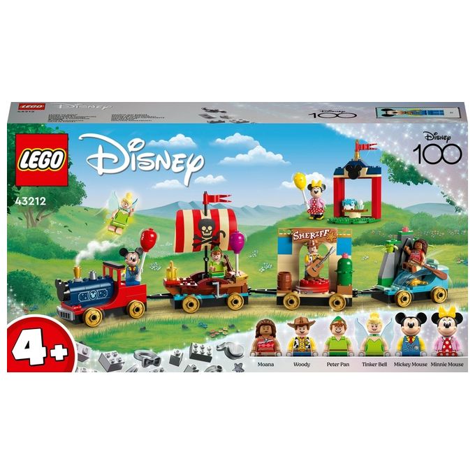 Image of LEGO Disney 43212 Treno delle Celebrazioni Disney 100° Anniversario con Carri Giocattolo e Figure di Topolino e Minnie