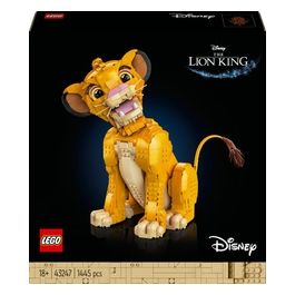 LEGO Disney Giovane Simba Re Leone Modellino da Costruire per Adulti con Figura di Animale Mobile Hobby Creativo da Collezione Idea Regalo per Lui Lei Marito Moglie e per i Fan del Film 43247