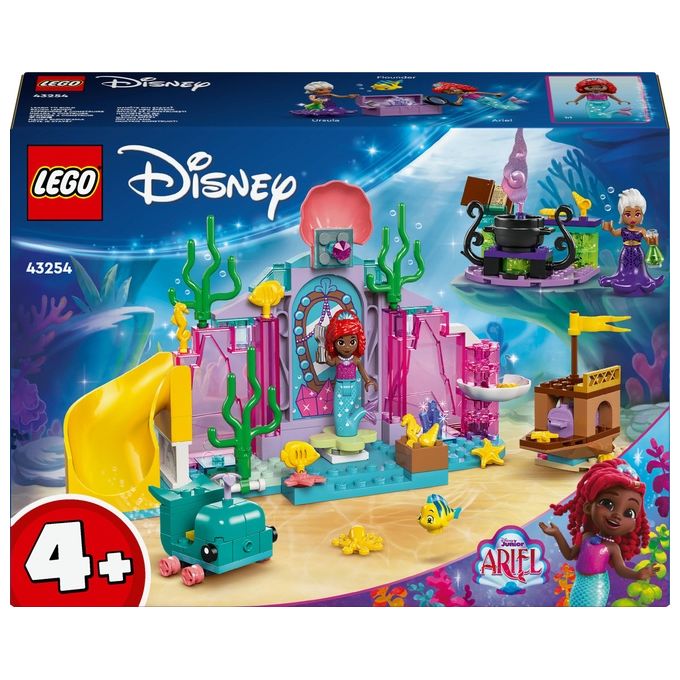LEGO Disney La Caverna di Cristallo di Ariel Giocattolo da Costruire Giochi per Bambine e Bambini da 4 Anni con il Personaggio della Sirenetta Relitto di Nave e Tesoro Idea Regalo 43254