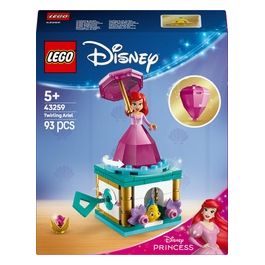 Disney Princess Ariel Ballerina Giochi da Principesse per Bambine e Bambini da 5 Anni con Supporto Girevole per Mini Bambolina Diamante e Personaggio Flounder Giocattolo 43259