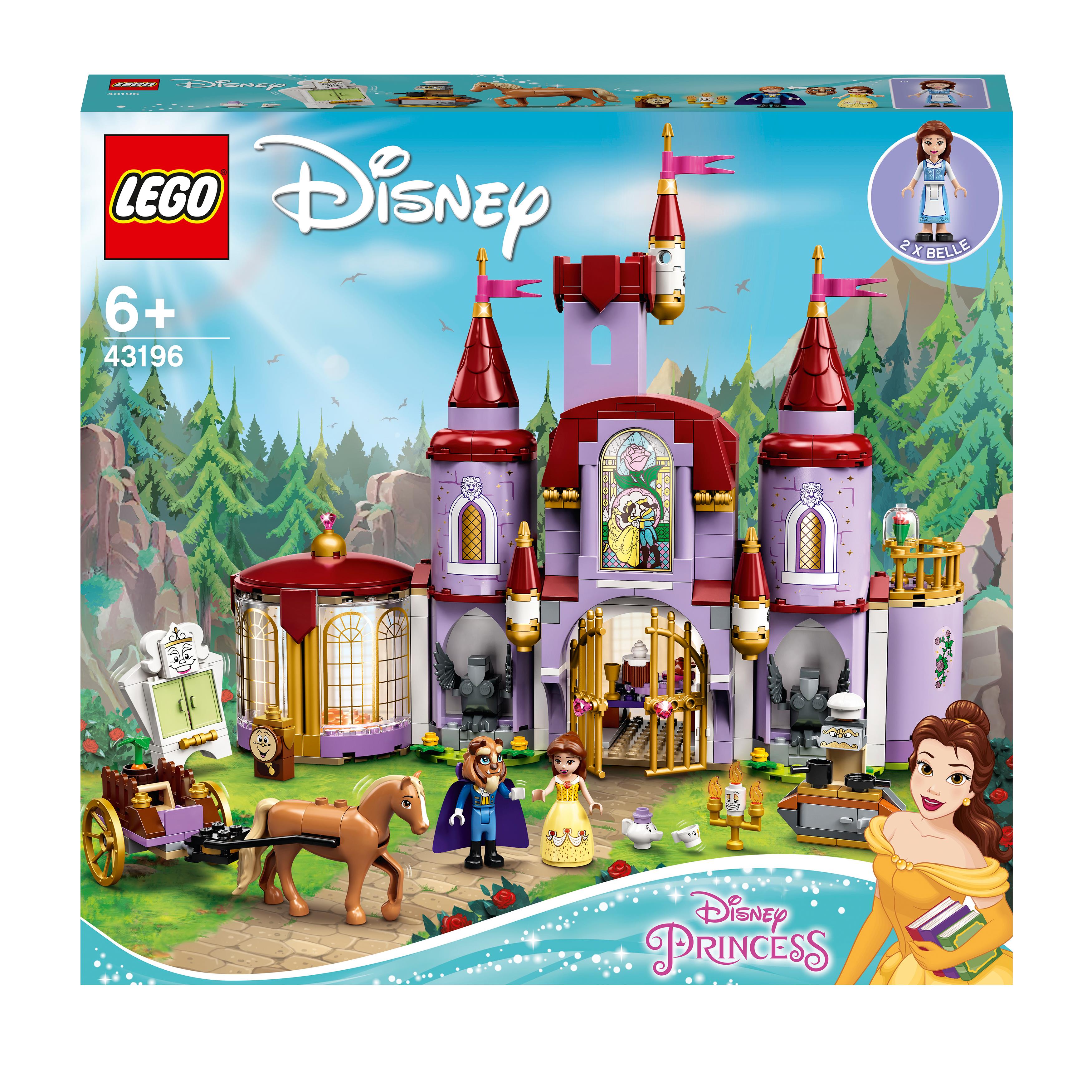 Disney princess - set componibili il castello di belle, playset