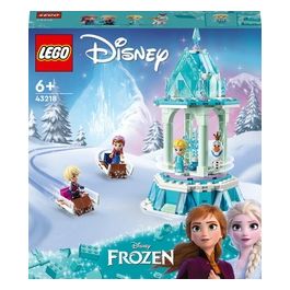 LEGO Disney Frozen 43218 La Giostra Magica di Anna ed Elsa Ispirato al Castello di Frozen con Micro Bambolina della Principessa