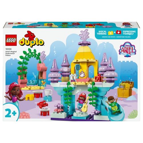 DUPLO Disney Il Magico Palazzo Sottomarino di Ariel Giochi Educativi per Bambine e Bambini da 2 Anni Castello Giocattolo della Sirenetta da Costruire e Ricostruire con Personaggi 10435