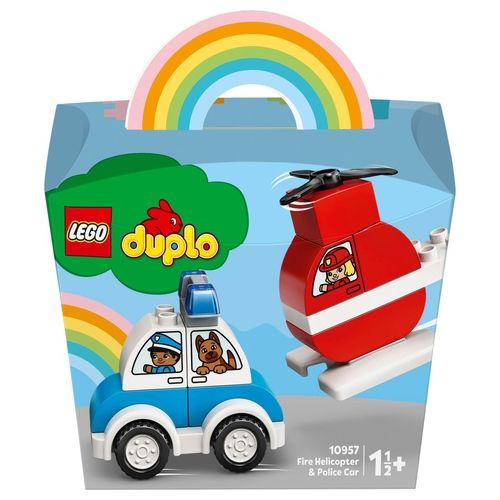 LEGO Duplo Elicottero Antincendio e Auto della Polizia