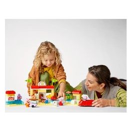 DUPLO Il Supermercato di Peppa Pig con 4 Personaggi, Set con Macchina Giocattolo e Negozio da Costruire in Mattoncini