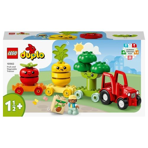 LEGO DUPLO My First 10982 Il Trattore di Frutta e Verdura, Gioco Impilabile per Bambini da 1,5 a 3 Anni, Giochi Educativi