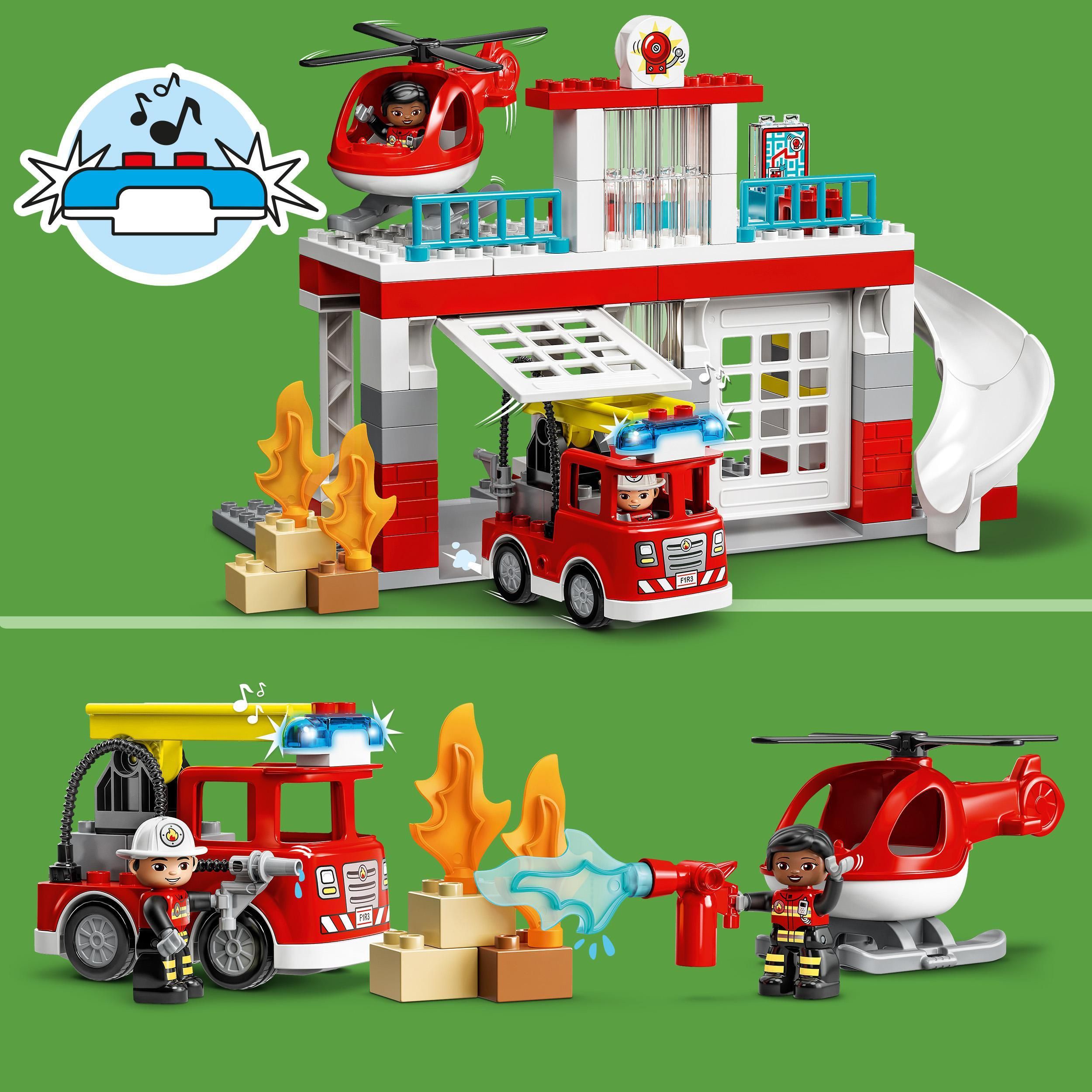 LEGO Duplo Town Caserma dei Pompieri ed Elicottero
